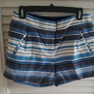 J.  Crew blue striped shorts Sz 2 excellent condit